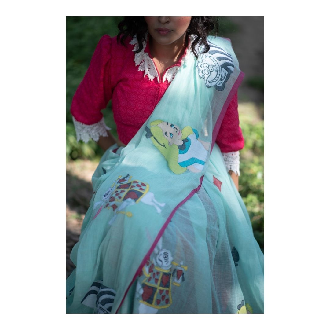 ALICE IN WONDERLAND SAREE