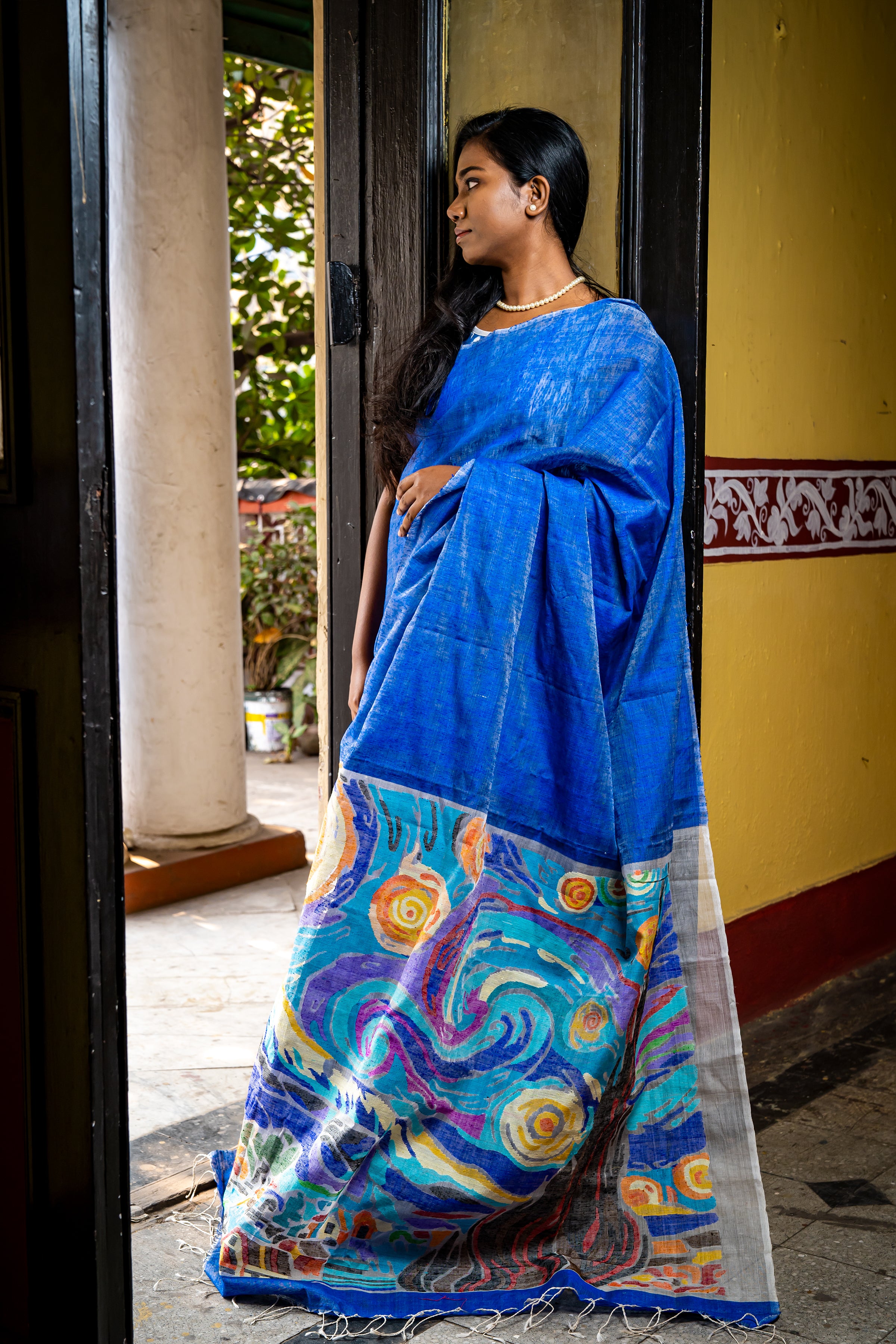 STARRY NIGHT BLUE SAREE